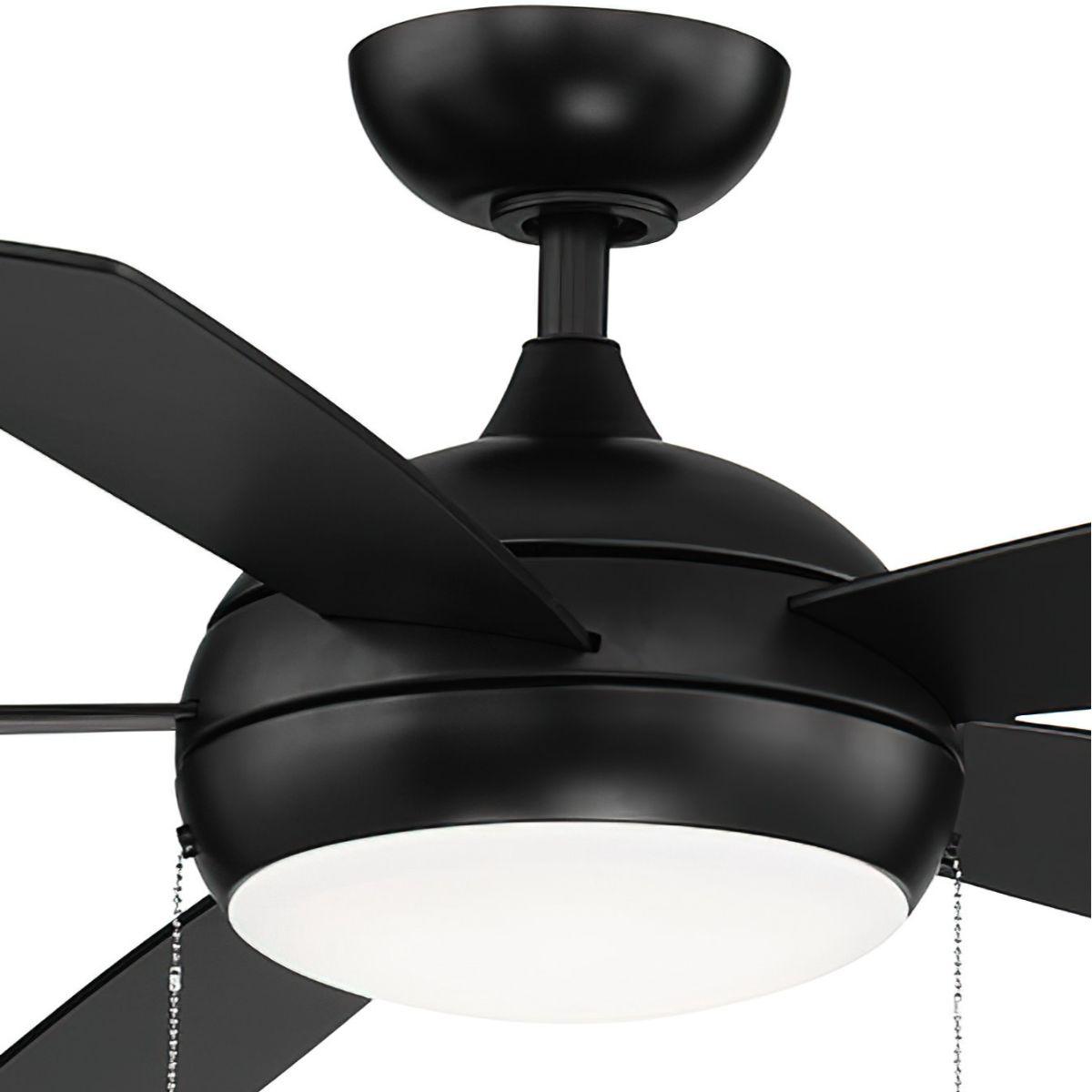 Disc II 52 Inch Indoor/Outdoor Ceiling Fan With Light And Pull Chain, DC Motor - Bees Lighting