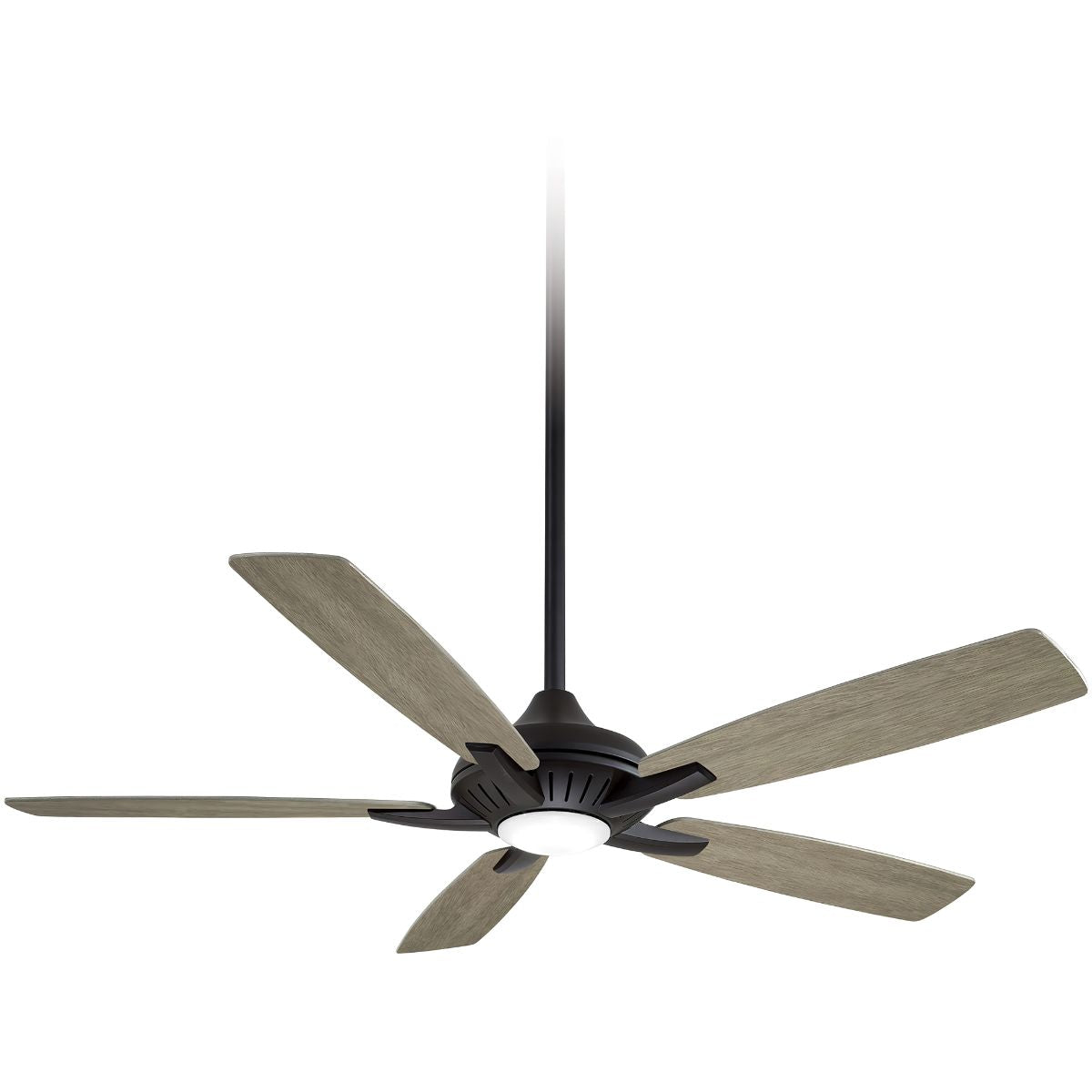 Dyno LED 52" Black Coal Ceiling Fan with Remote, Seashore Grey Blades - Bees Lighting