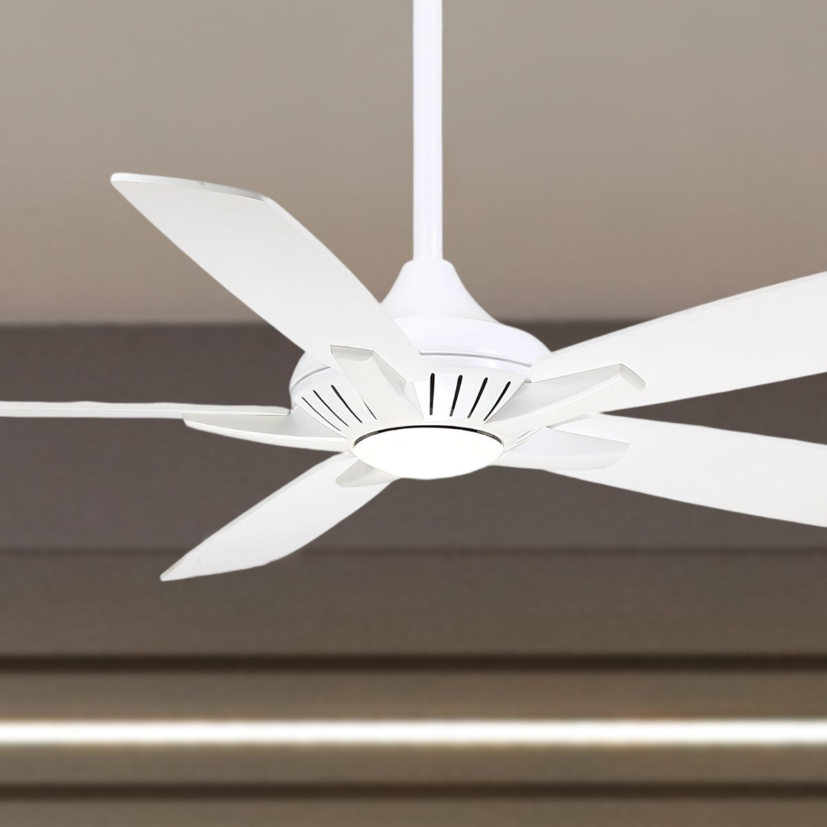 Dyno LED 52" White Ceiling Fan with Remote