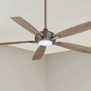 Dyno XL LED 60" Heirloom Bronze Ceiling Fan with Remote, Barnwood Blades - Bees Lighting