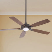 Dyno XL LED 60" Oil Rubbed Bronze Ceiling Fan with Remote, Medium Maple/Dark Walnut Blades - Bees Lighting