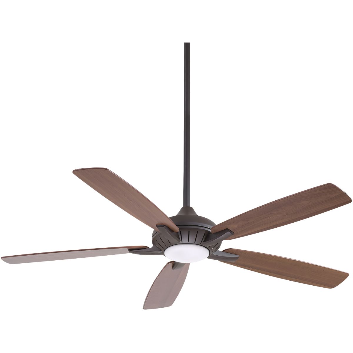 Dyno XL LED 60" Oil Rubbed Bronze Ceiling Fan with Remote, Medium Maple/Dark Walnut Blades - Bees Lighting
