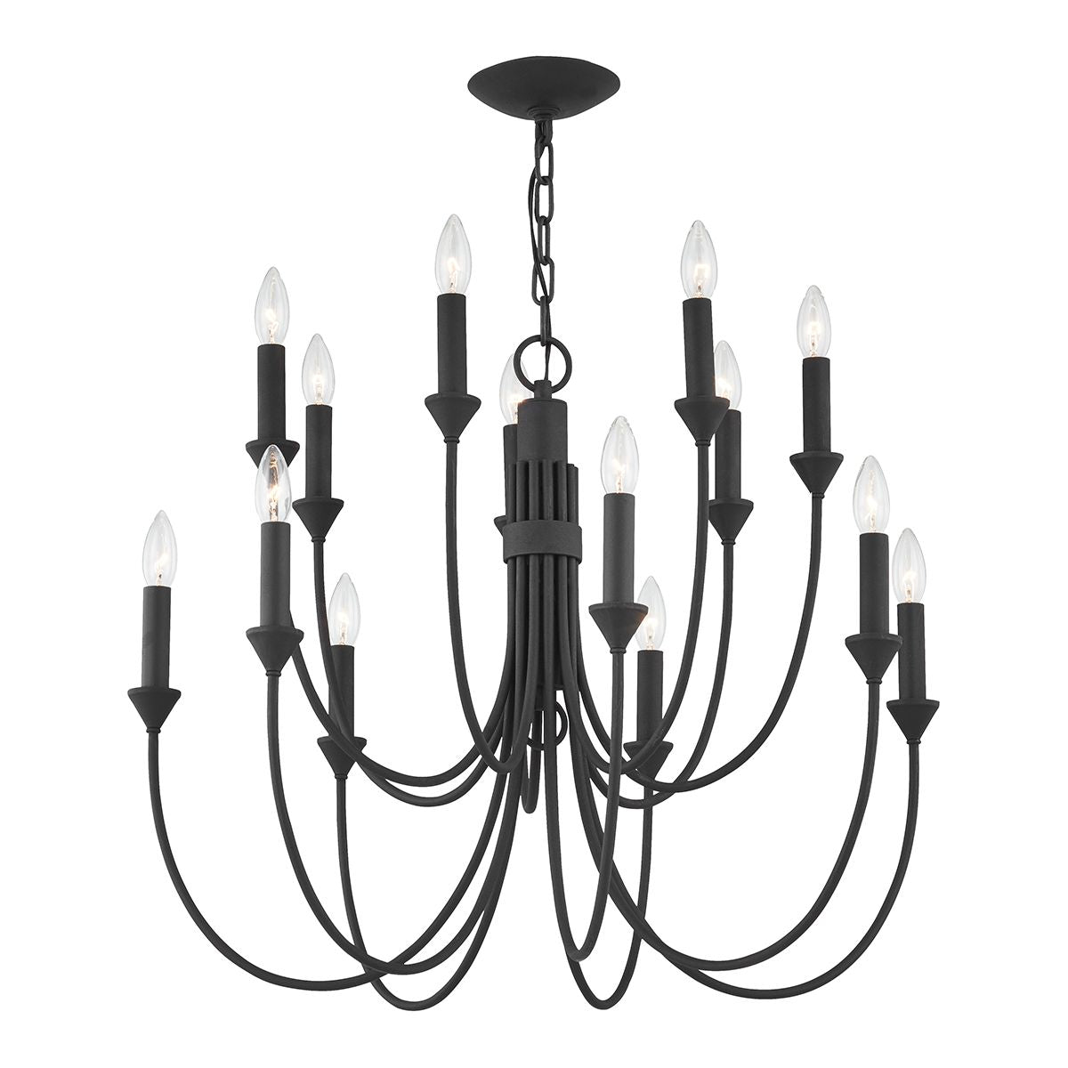 Cate 14 Lights Chandelier Iron finish - Bees Lighting