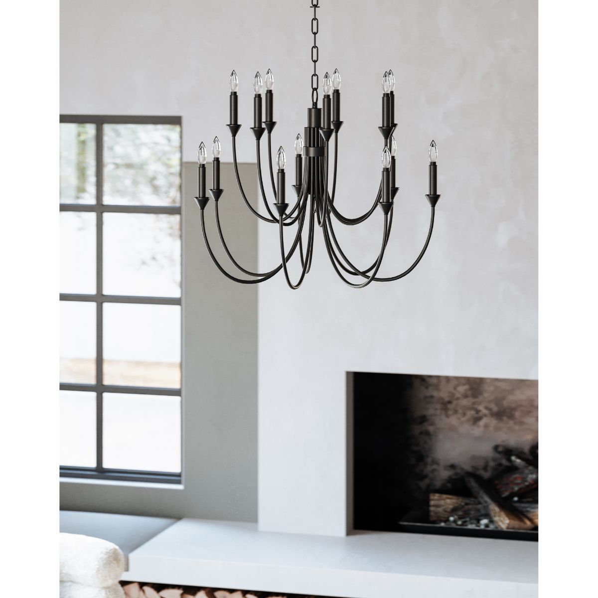 Cate 14 Lights Chandelier Iron finish - Bees Lighting