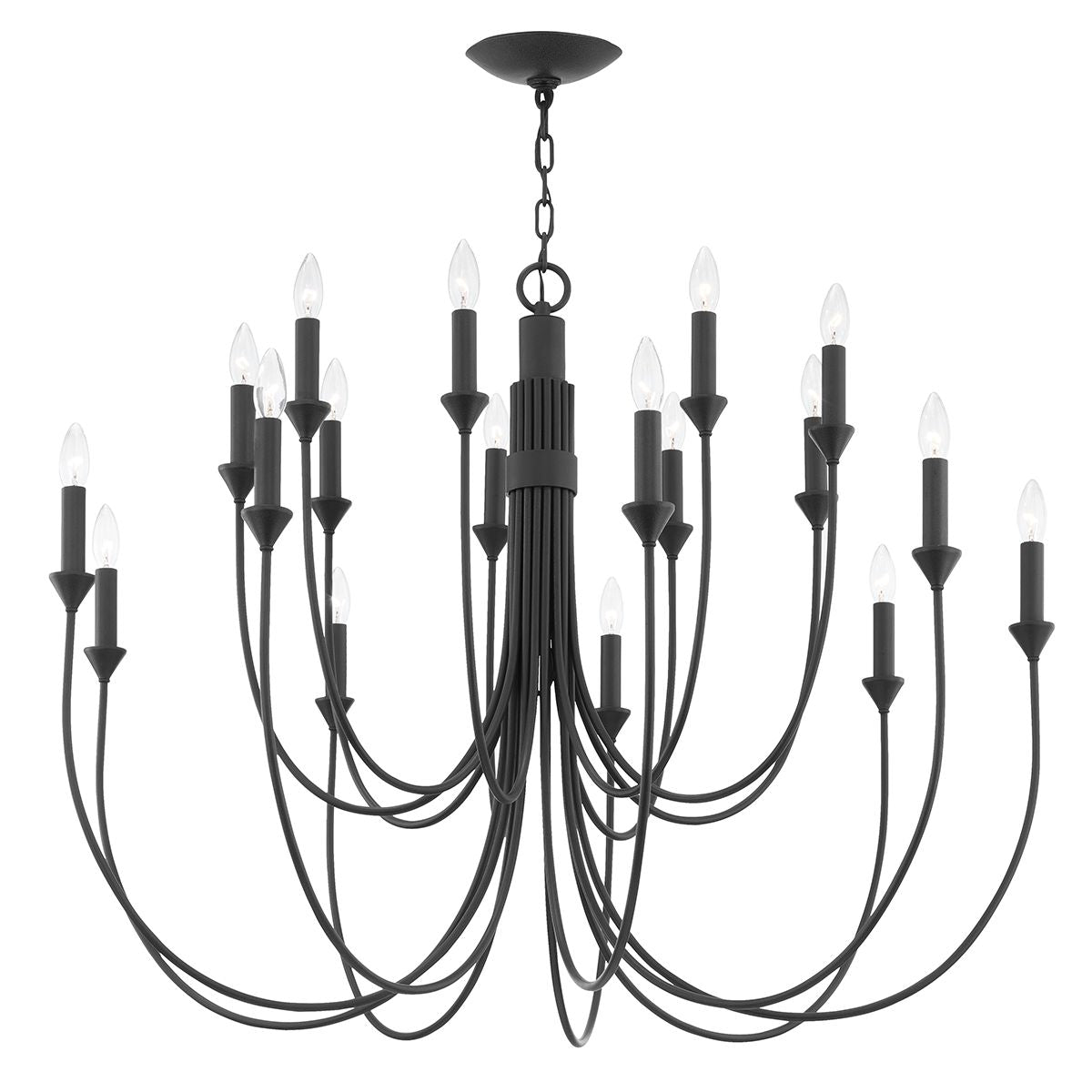 Cate 18 Lights Chandelier Iron finish - Bees Lighting