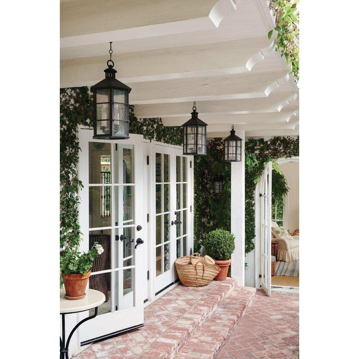 LAKE COUNTY 26 in. 4 Lights Outdoor Hanging Lantern iron finish - Bees Lighting