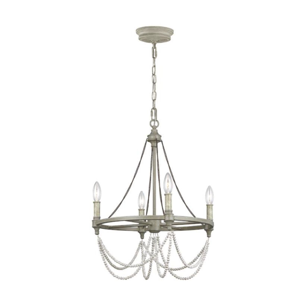 Beverly 18 in. 4 Lights Chandelier Gray Finish