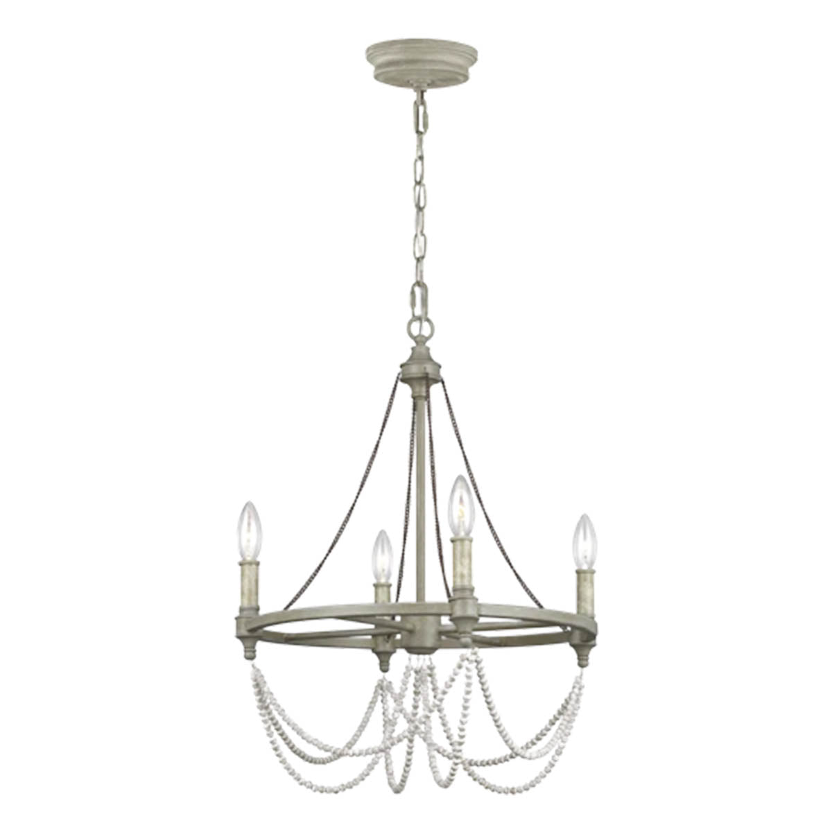 Beverly 18 in. 4 Lights Chandelier Gray Finish