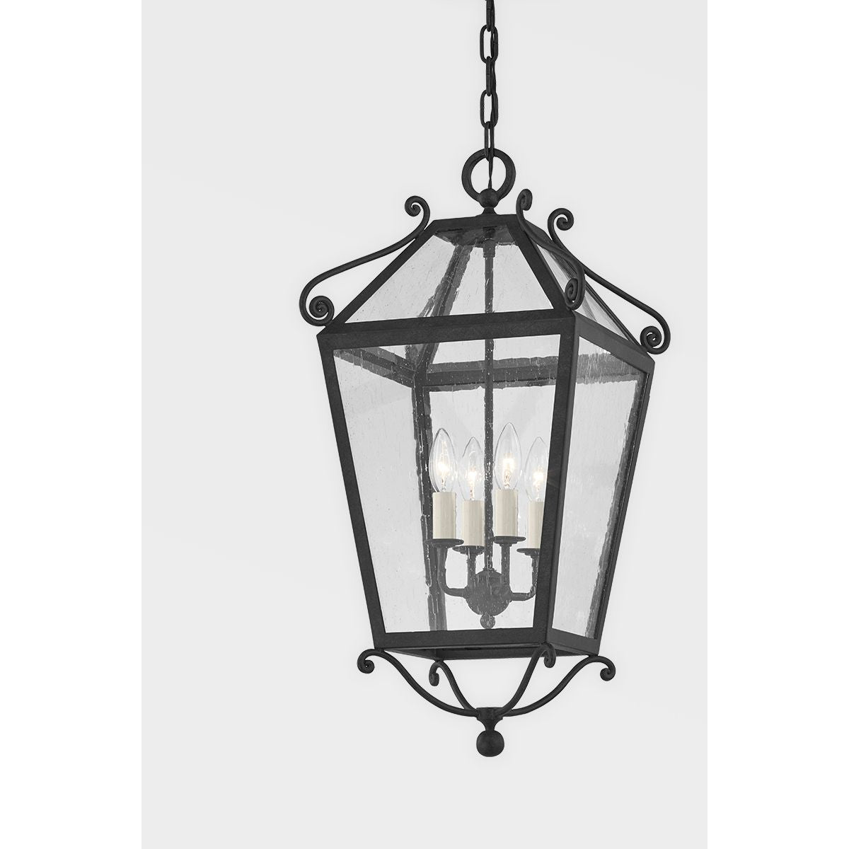 SANTA BARBARA COUNTY 27 in. 4 Lights Outdoor Hanging Lantern French iron finish - Bees Lighting