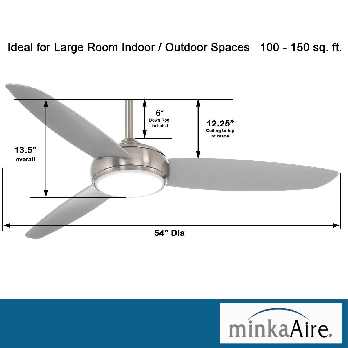 Concept IV 54 Inch Outdoor Smart Ceiling Fan With Light And Remote, Marine Grade - Bees Lighting