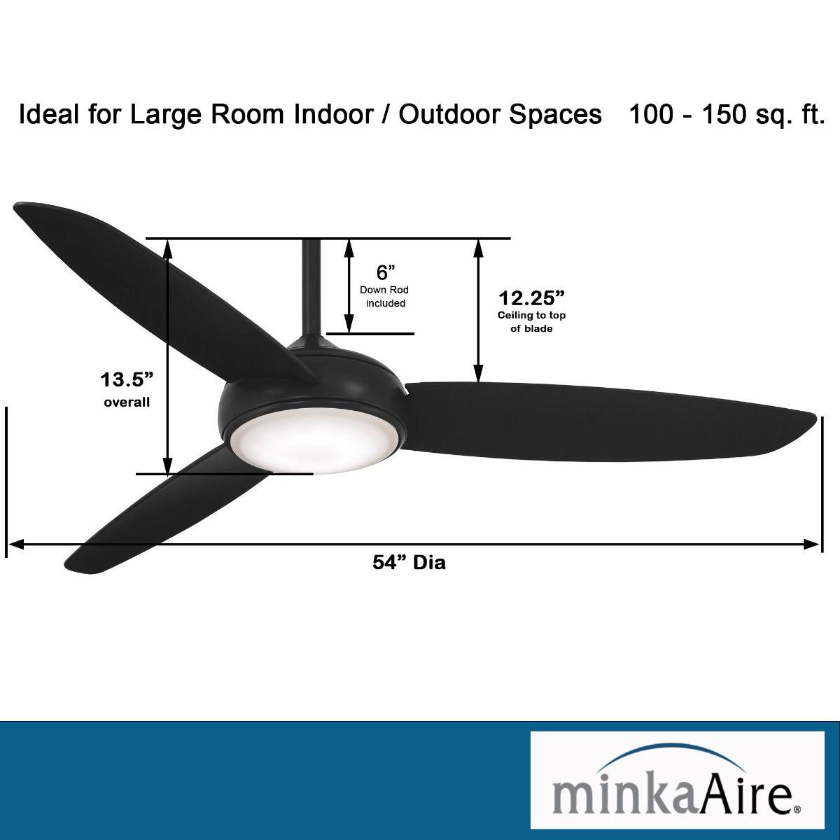 Concept IV 54 Inch Outdoor Smart Ceiling Fan With Light And Remote, Marine Grade - Bees Lighting