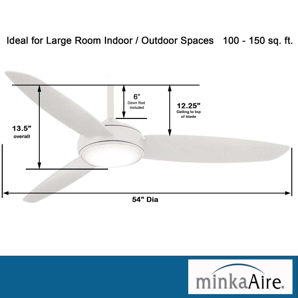 Concept IV 54 Inch Outdoor Smart Ceiling Fan With Light And Remote, Marine Grade - Bees Lighting