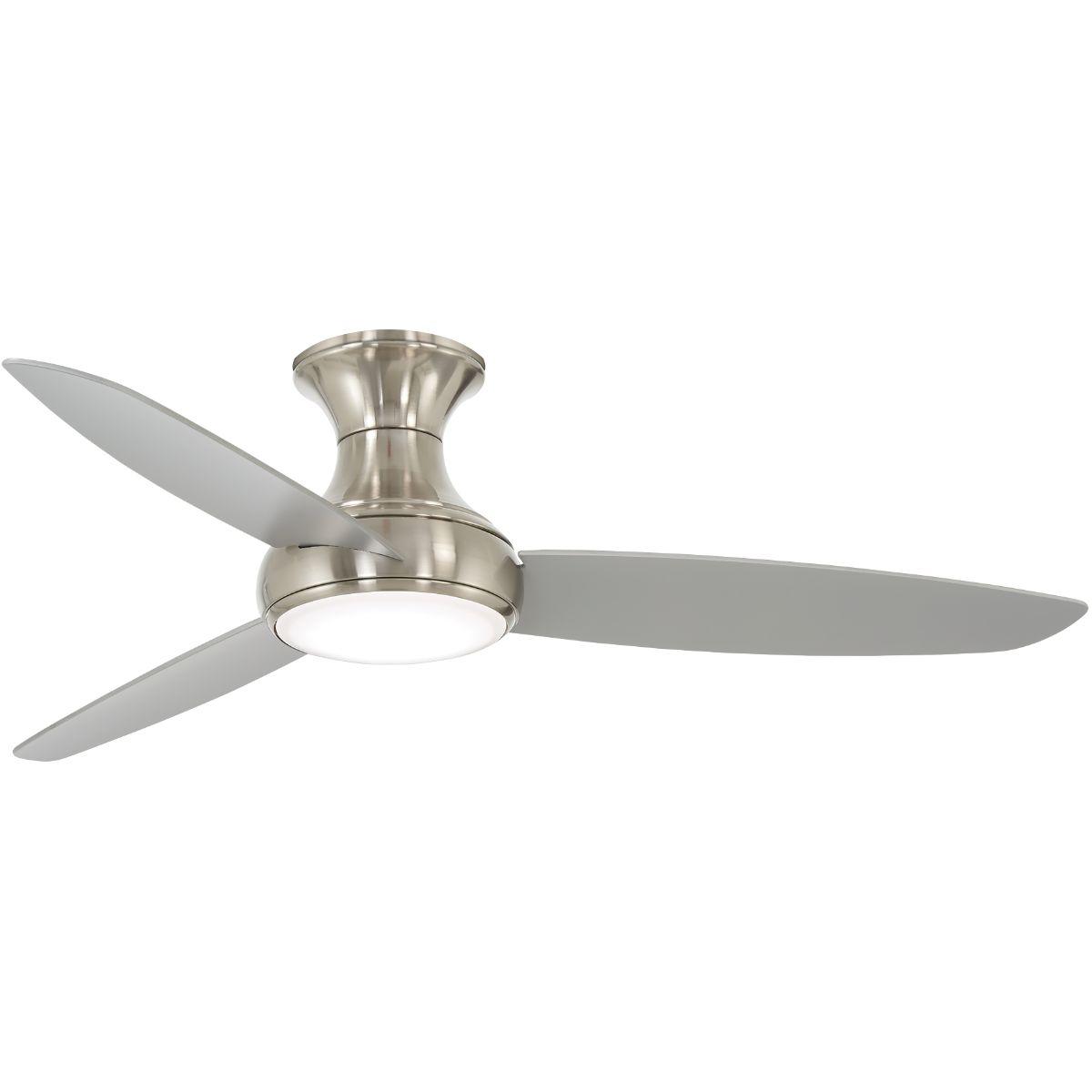 Concept III 54" Nickel Outdoor Hugger LED Smart Ceiling Fan - Bees Lighting