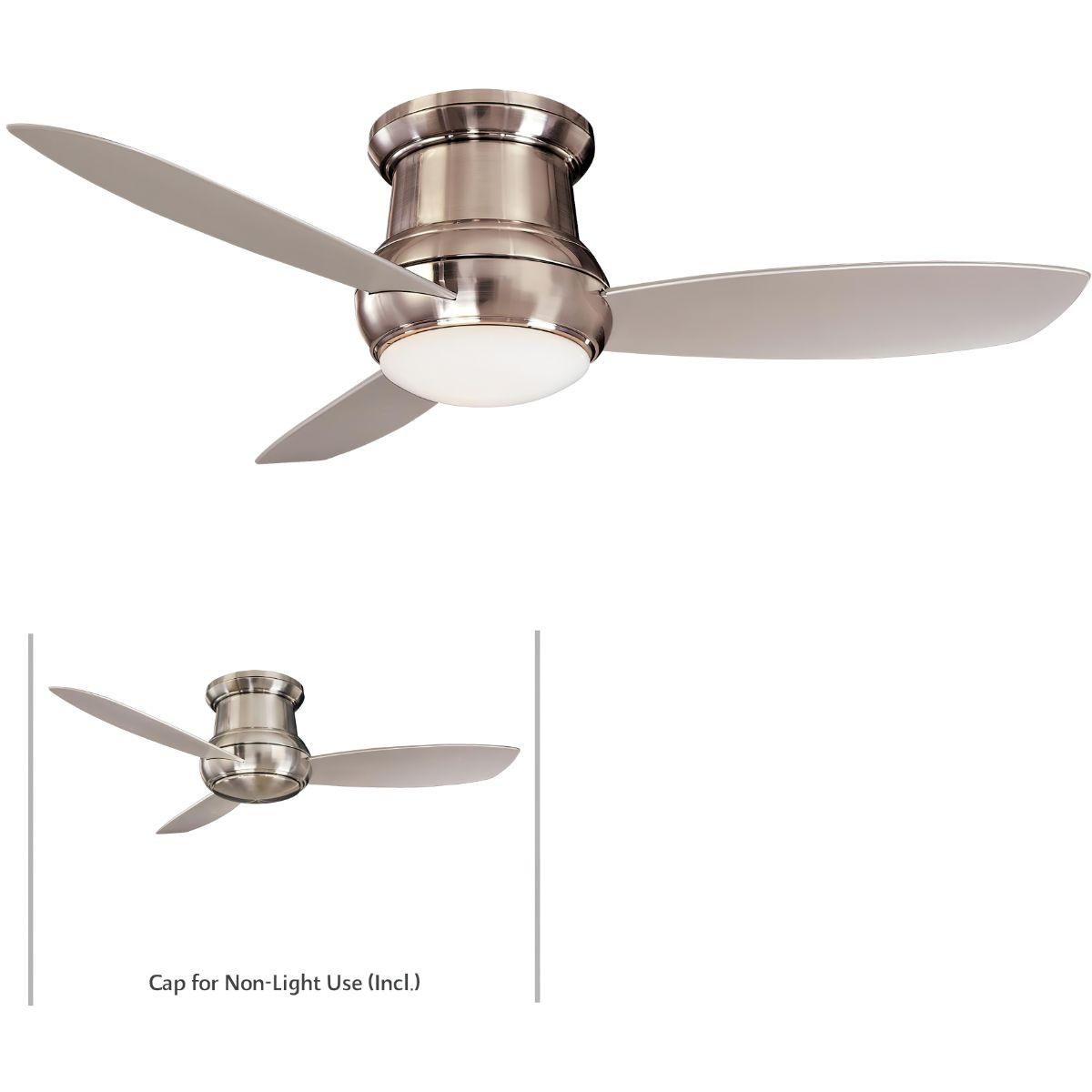 Concept II 52 Inch Modern Outdoor Ceiling Fan With Light And Wall Control, Marine Grade