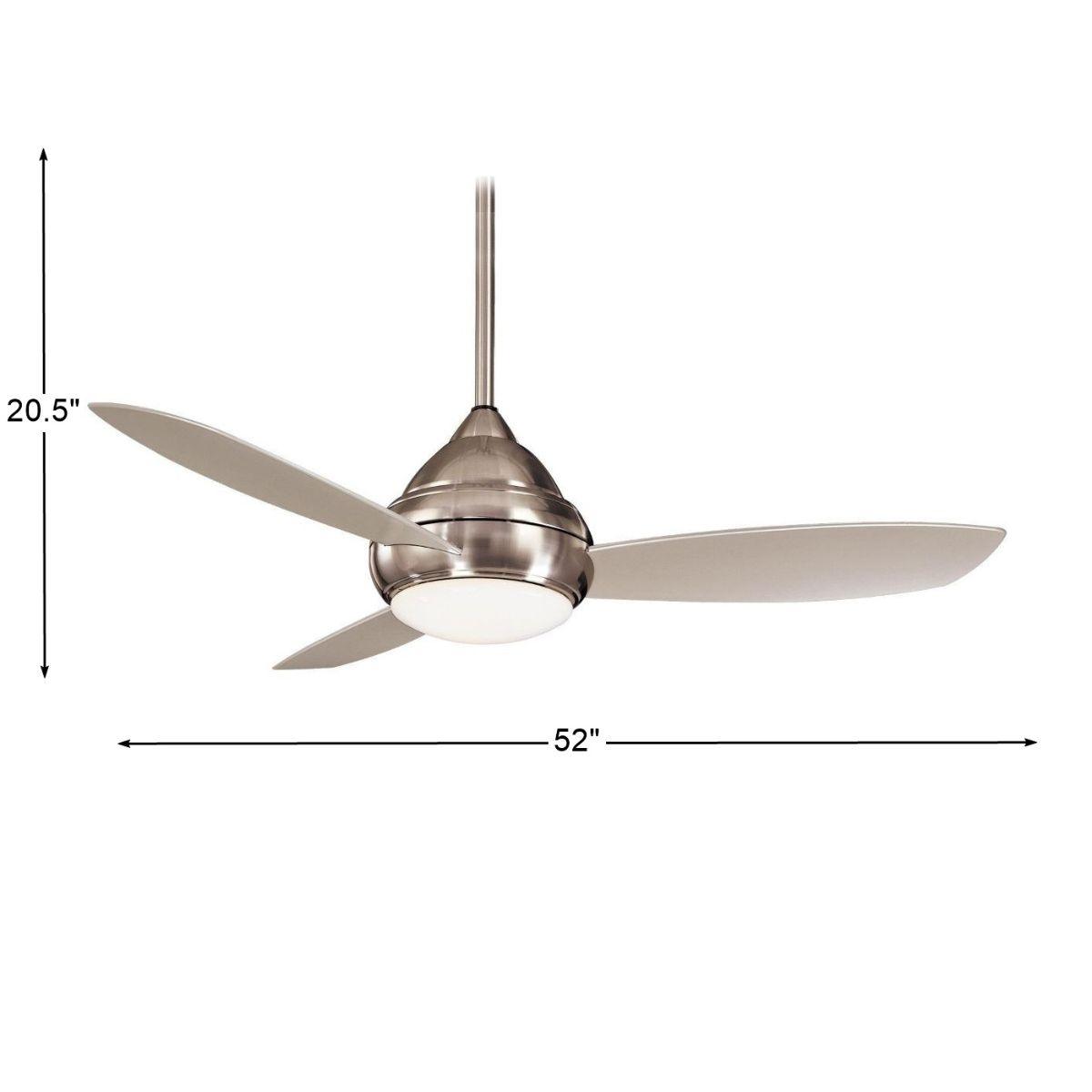 Concept I Wet 52" Nickel LED Outdoor Ceiling Fan with Wall Control - Bees Lighting