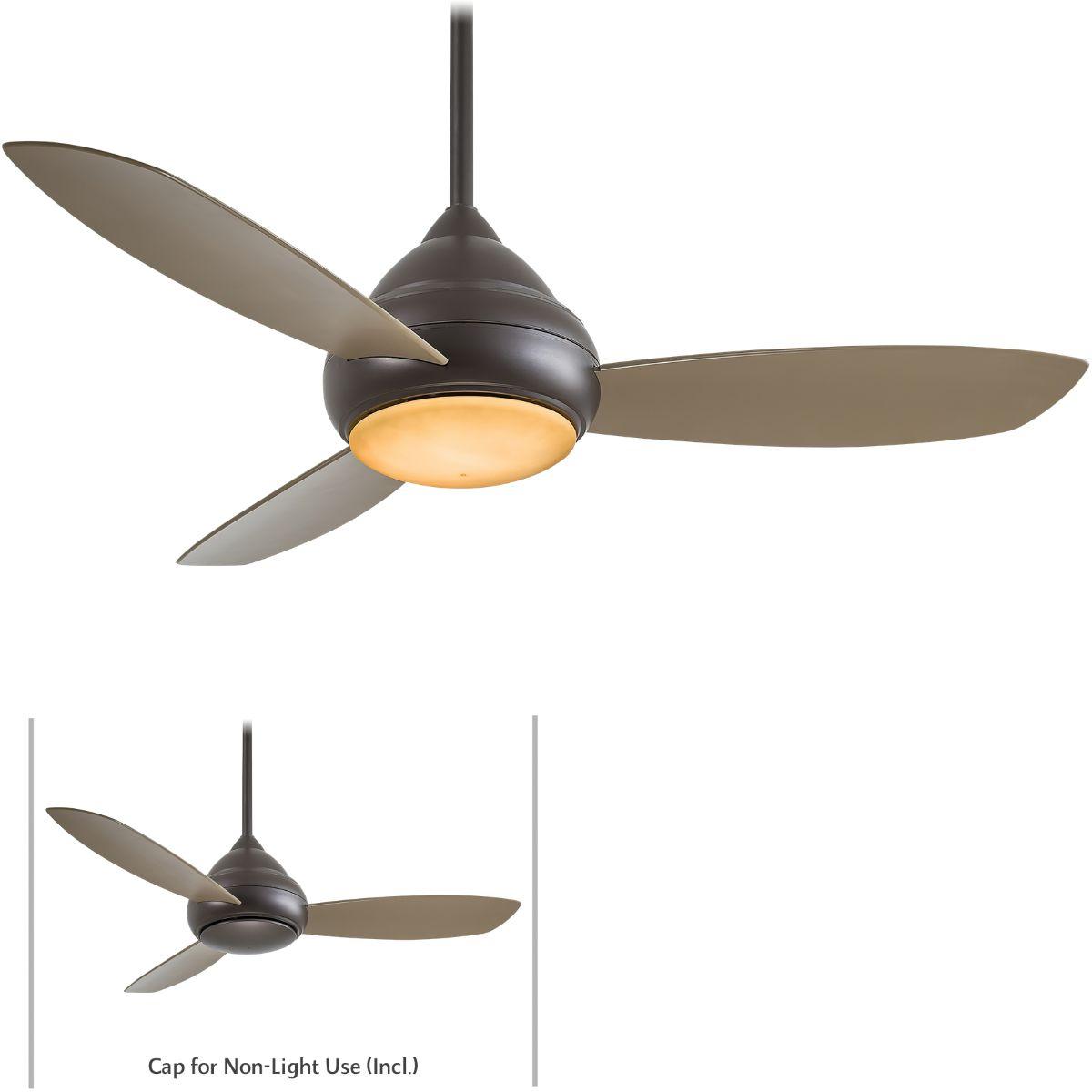 Concept I Wet 52" Bronze LED Outdoor Ceiling Fan with Wall Control - Bees Lighting