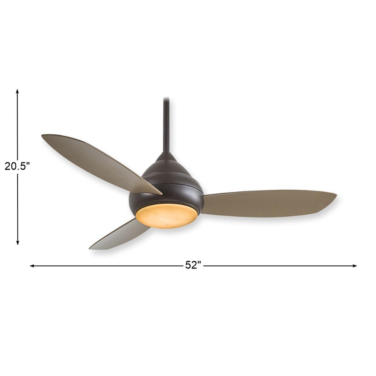 Concept I 52 Inch Modern Outdoor Ceiling Fan With Light And Wall Control, Marine Grade - Bees Lighting