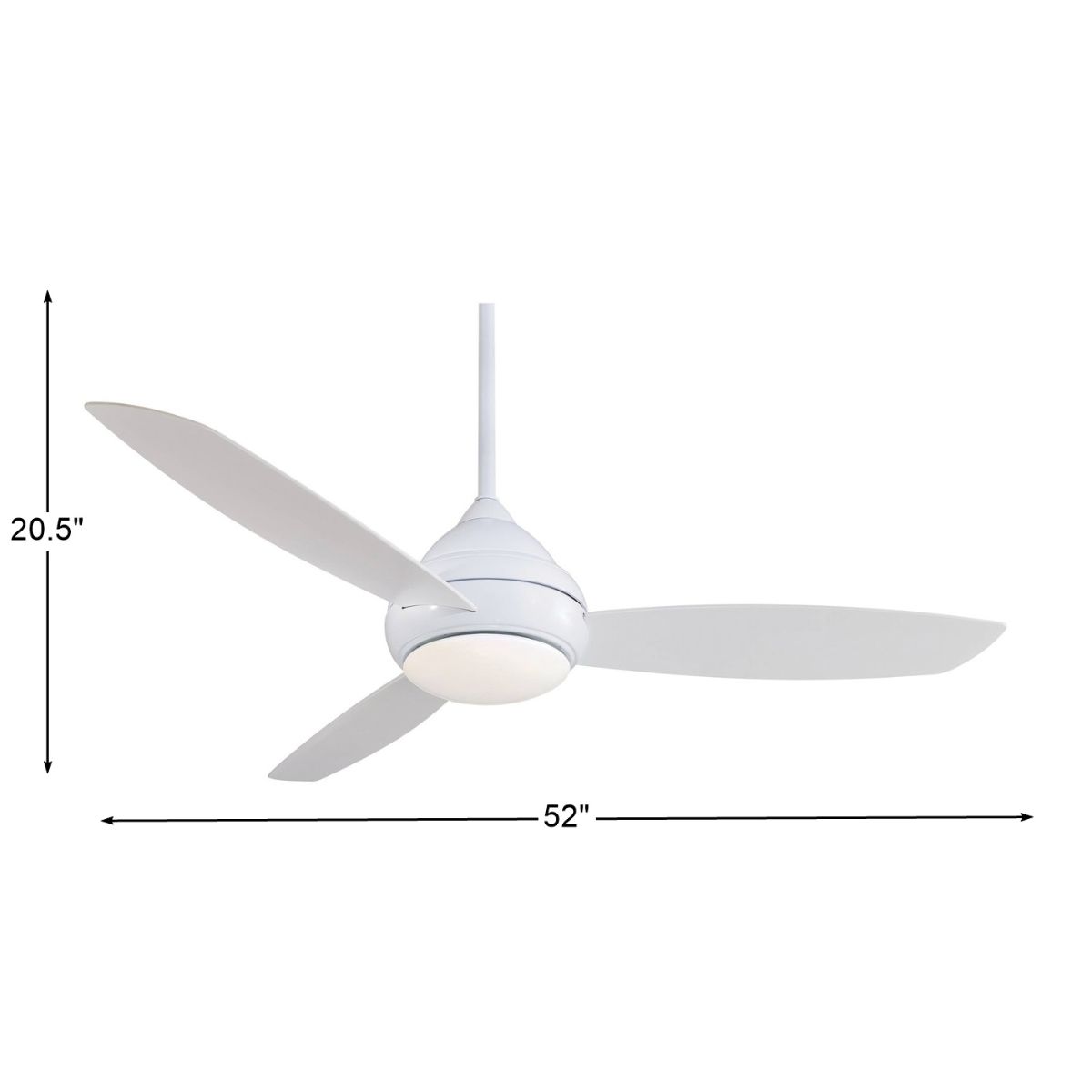 Concept I Wet 52" White LED Outdoor Ceiling Fan with Wall Control - Bees Lighting