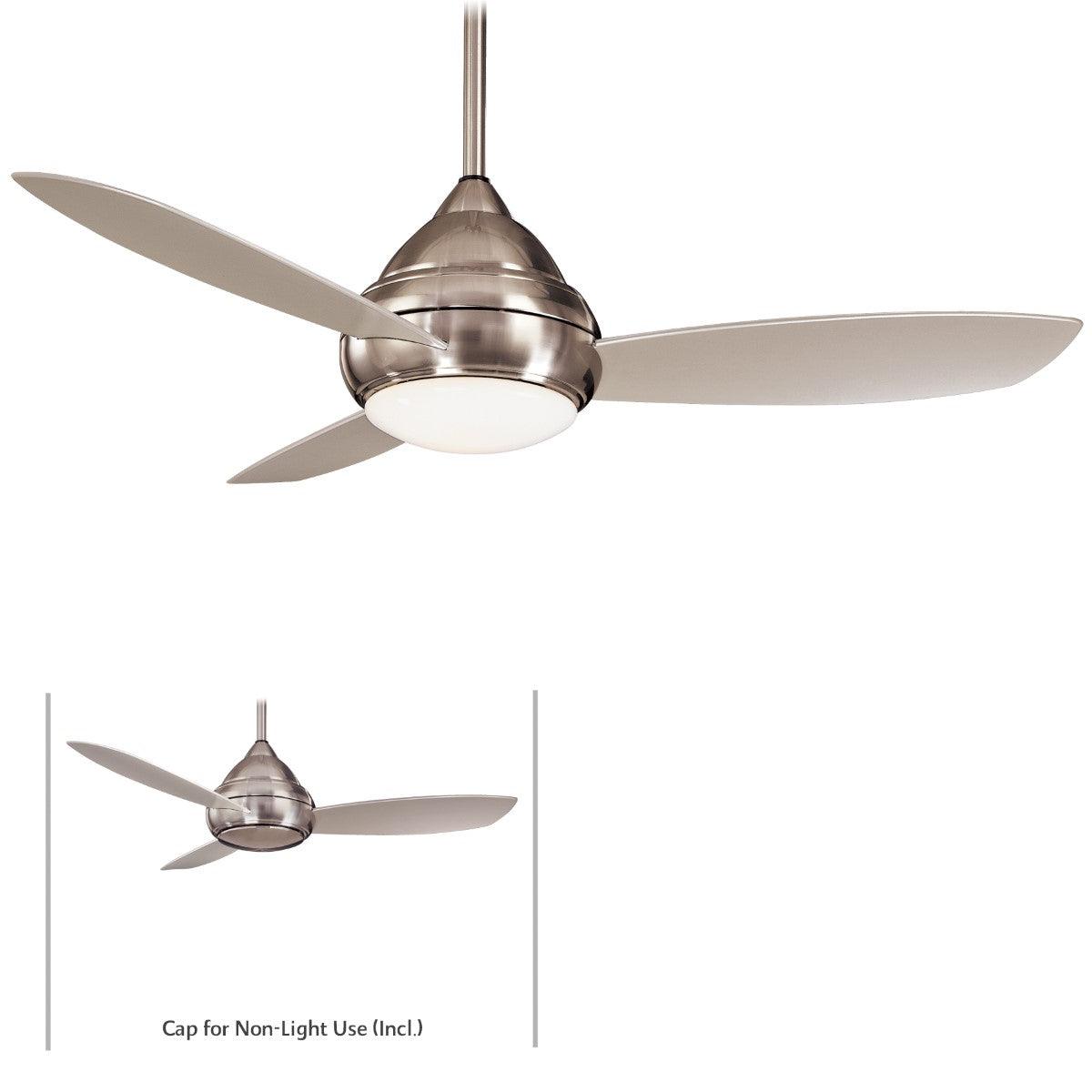 Concept I Wet 58" Nickel LED Outdoor Ceiling Fan with Wall Control - Bees Lighting