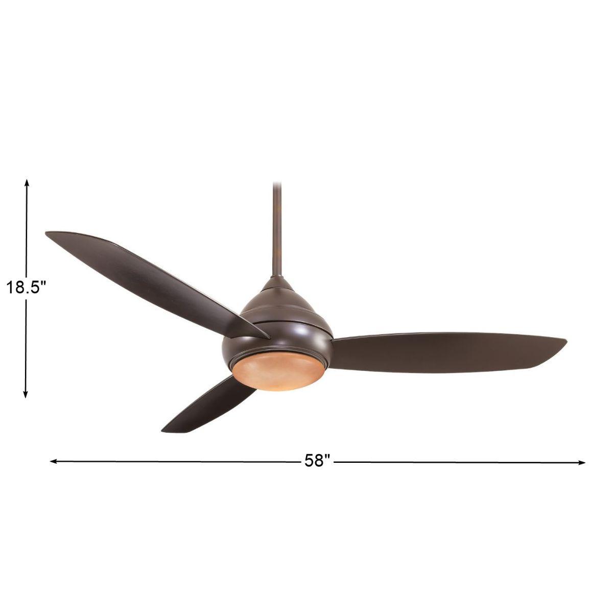 Concept I 58 Inch Modern Outdoor Ceiling Fan With Light And Wall Control, Marine Grade - Bees Lighting