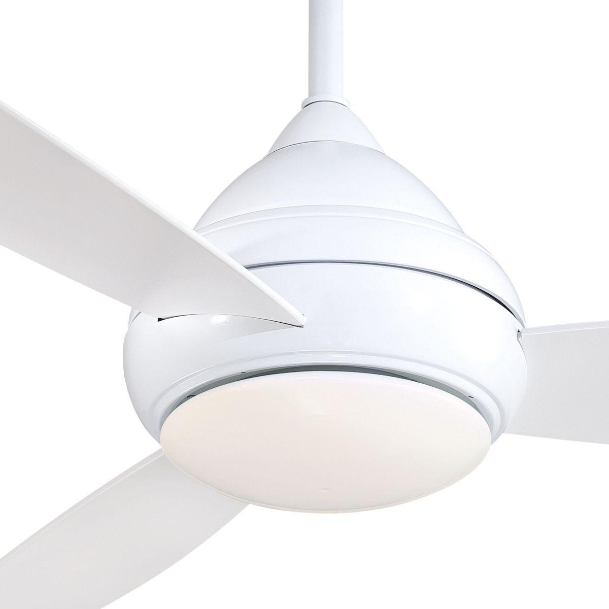 Concept I Wet 58" White LED Outdoor Ceiling Fan with Wall Control - Bees Lighting