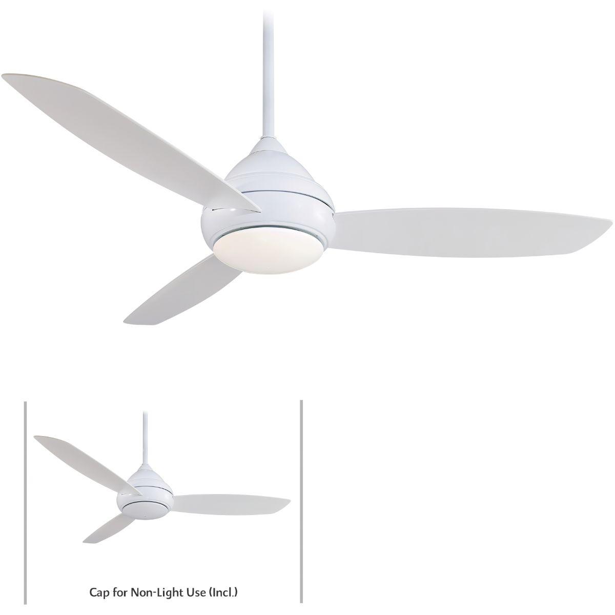 Concept I 58 Inch Modern Outdoor Ceiling Fan With Light And Wall Control, Marine Grade - Bees Lighting