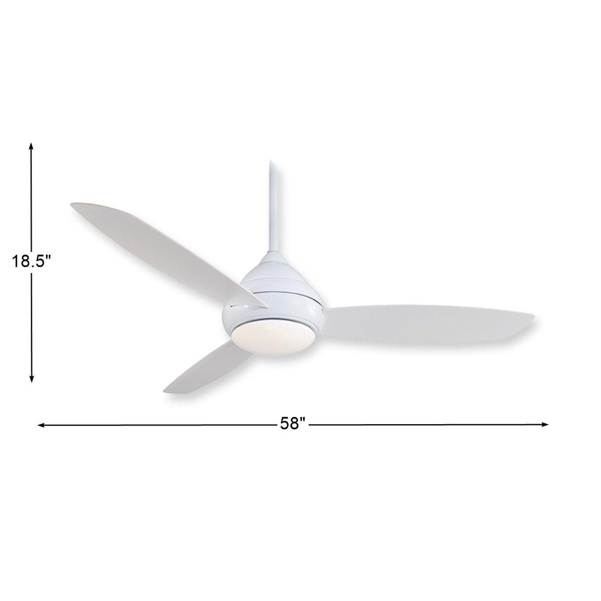 Concept I 58 Inch Modern Outdoor Ceiling Fan With Light And Wall Control, Marine Grade - Bees Lighting