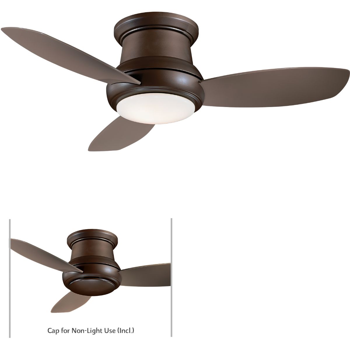 Concept II 52 Inch Modern Ceiling Fan With Light And Remote