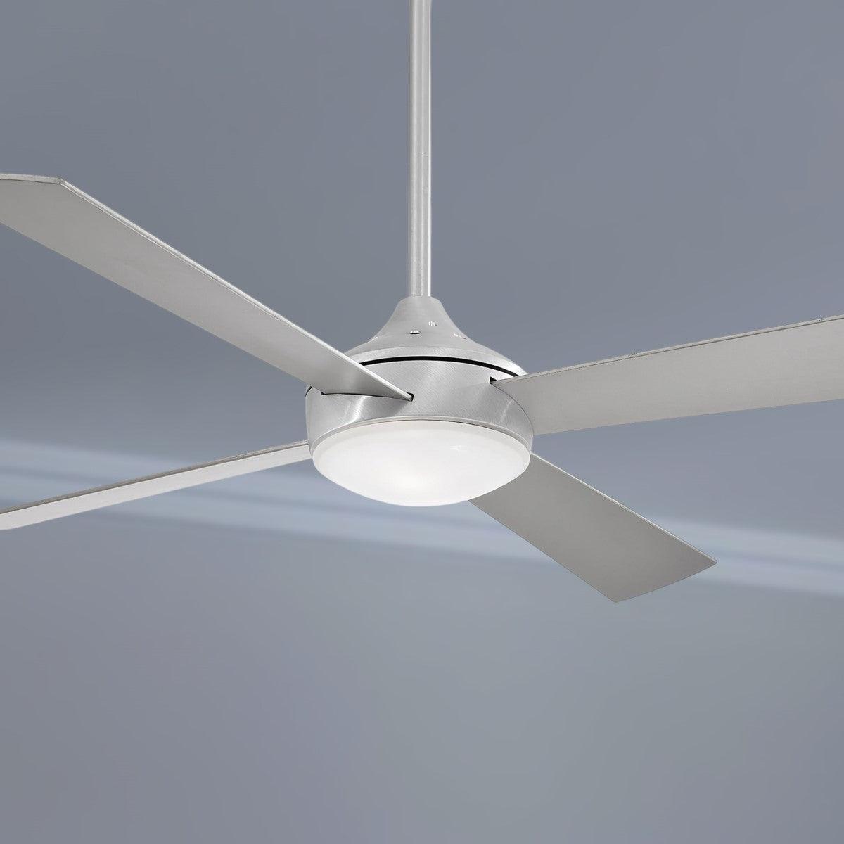 Aluma 52 Inch Modern Ceiling Fan With Light, Wall Control Included - Bees Lighting