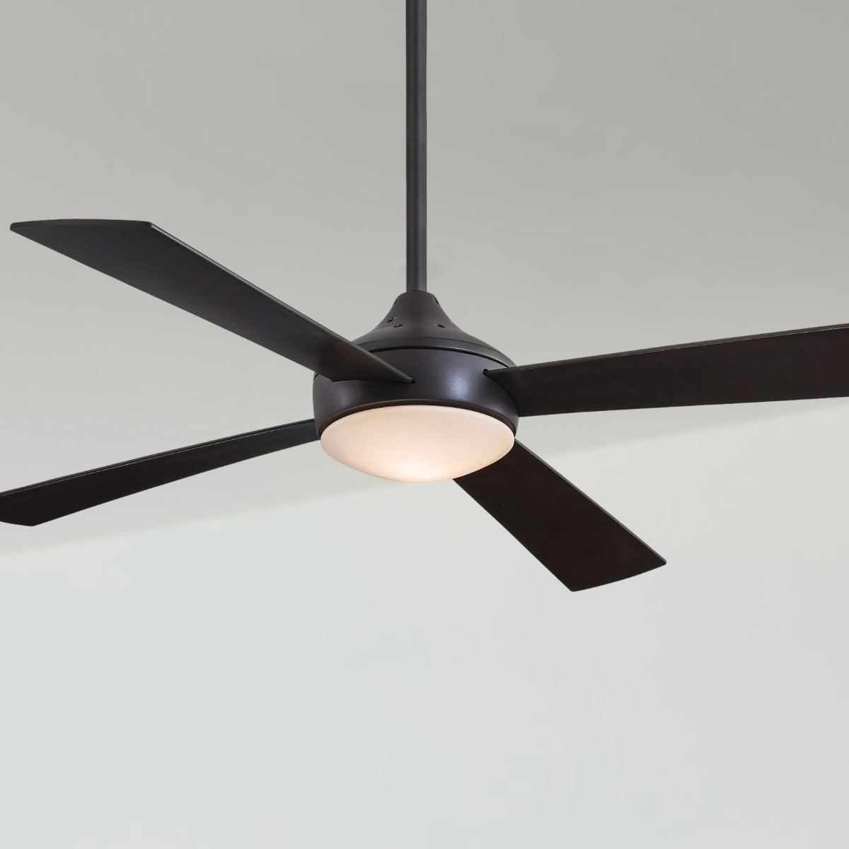 Aluma 52 Inch Modern Ceiling Fan With Light, Wall Control Included - Bees Lighting