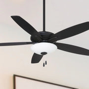 Mojo LED 52" Black Coal Ceiling Fan with Pull Chain - Bees Lighting