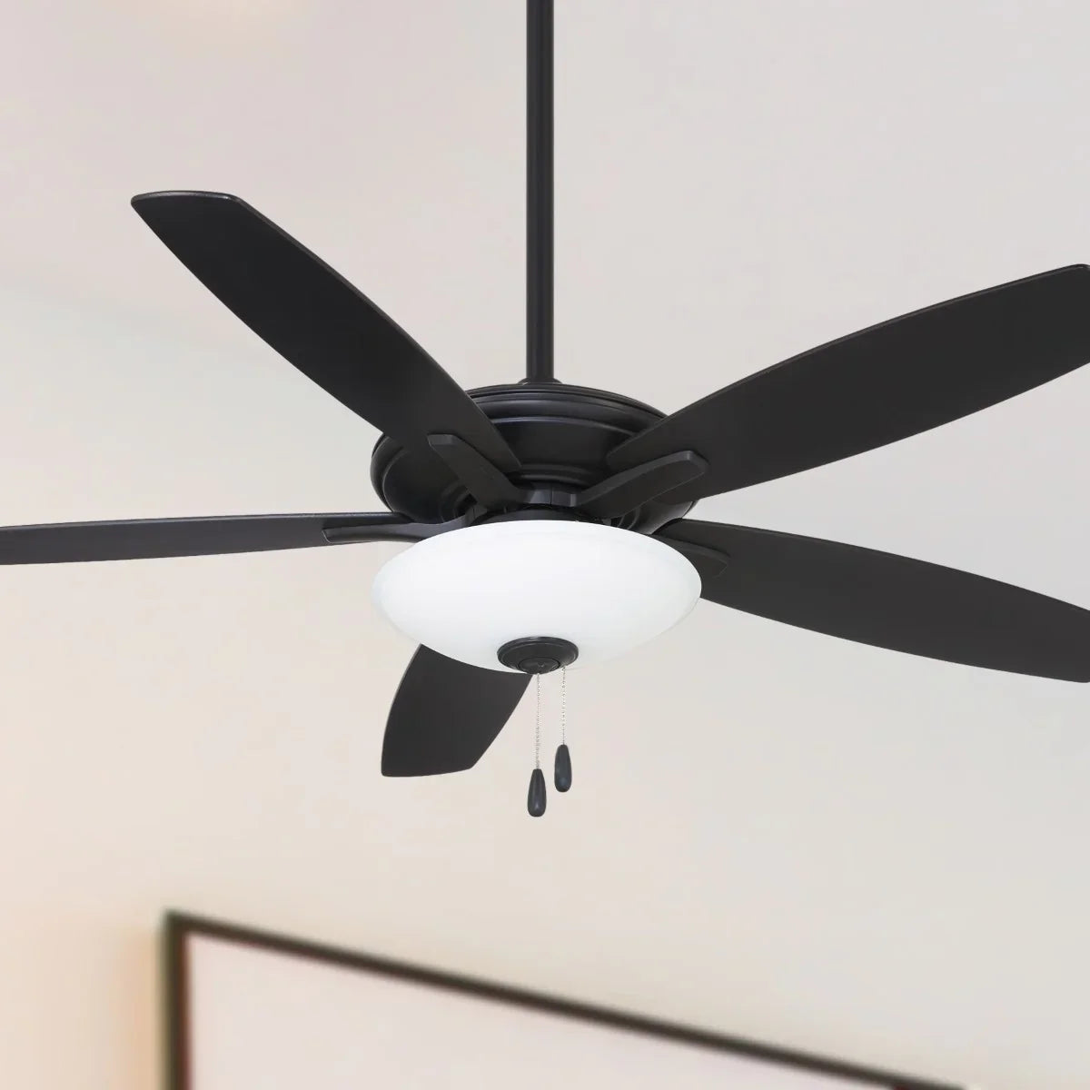 Mojo LED 52" Black Coal Ceiling Fan with Pull Chain - Bees Lighting