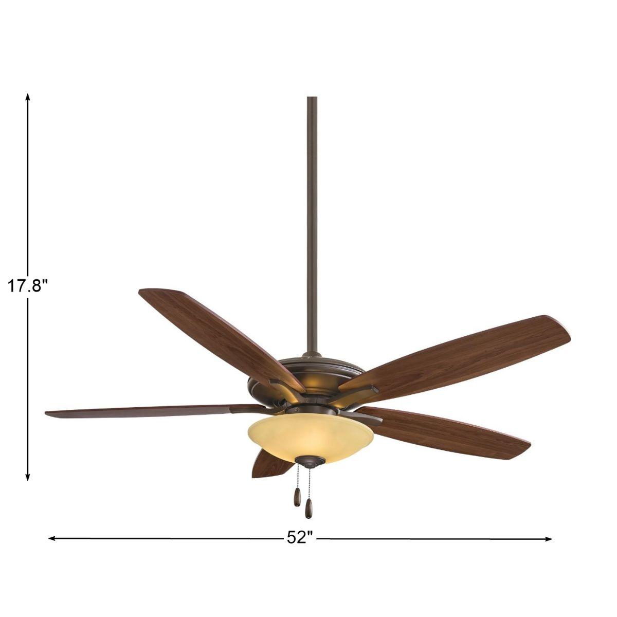 Mojo 52 Inch Transitional Ceiling Fan With Light
