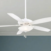 Mojo LED 52" White Ceiling Fan with Pull Chain - Bees Lighting
