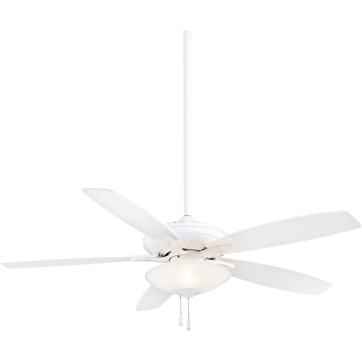 Mojo LED 52" White Ceiling Fan with Pull Chain - Bees Lighting