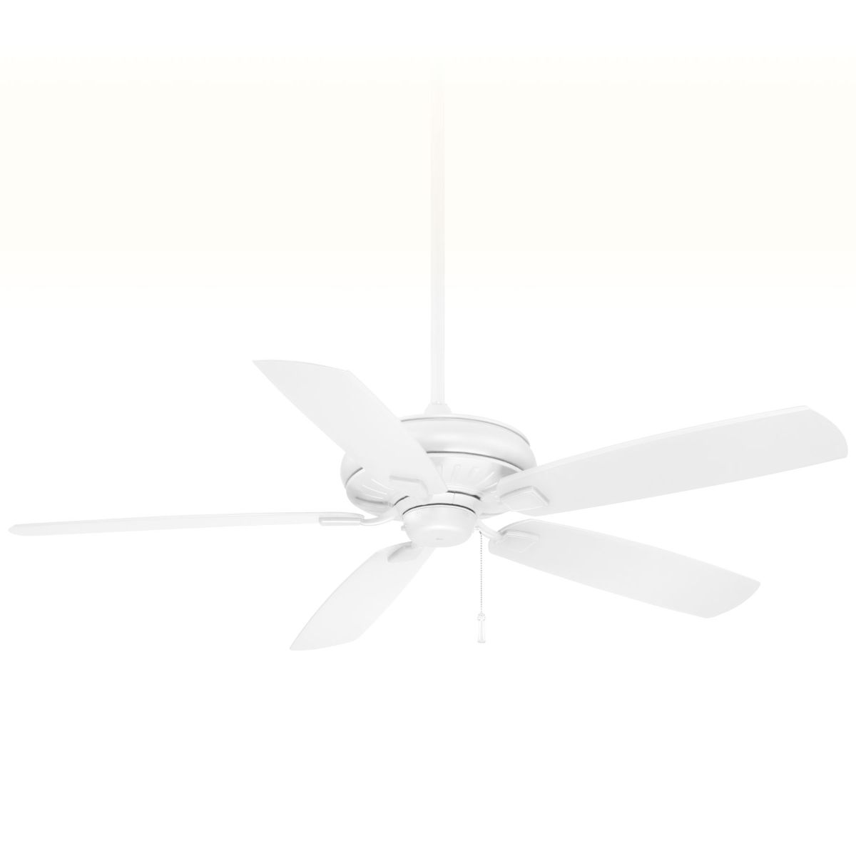 Sunseeker 60" Flat White Outdoor Ceiling Fan with Pull Chain