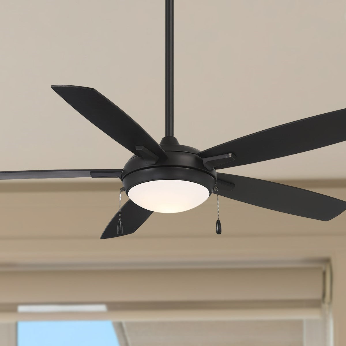 Lun-Aire LED 54" Black Coal Ceiling Fan with Pull Chain - Bees Lighting