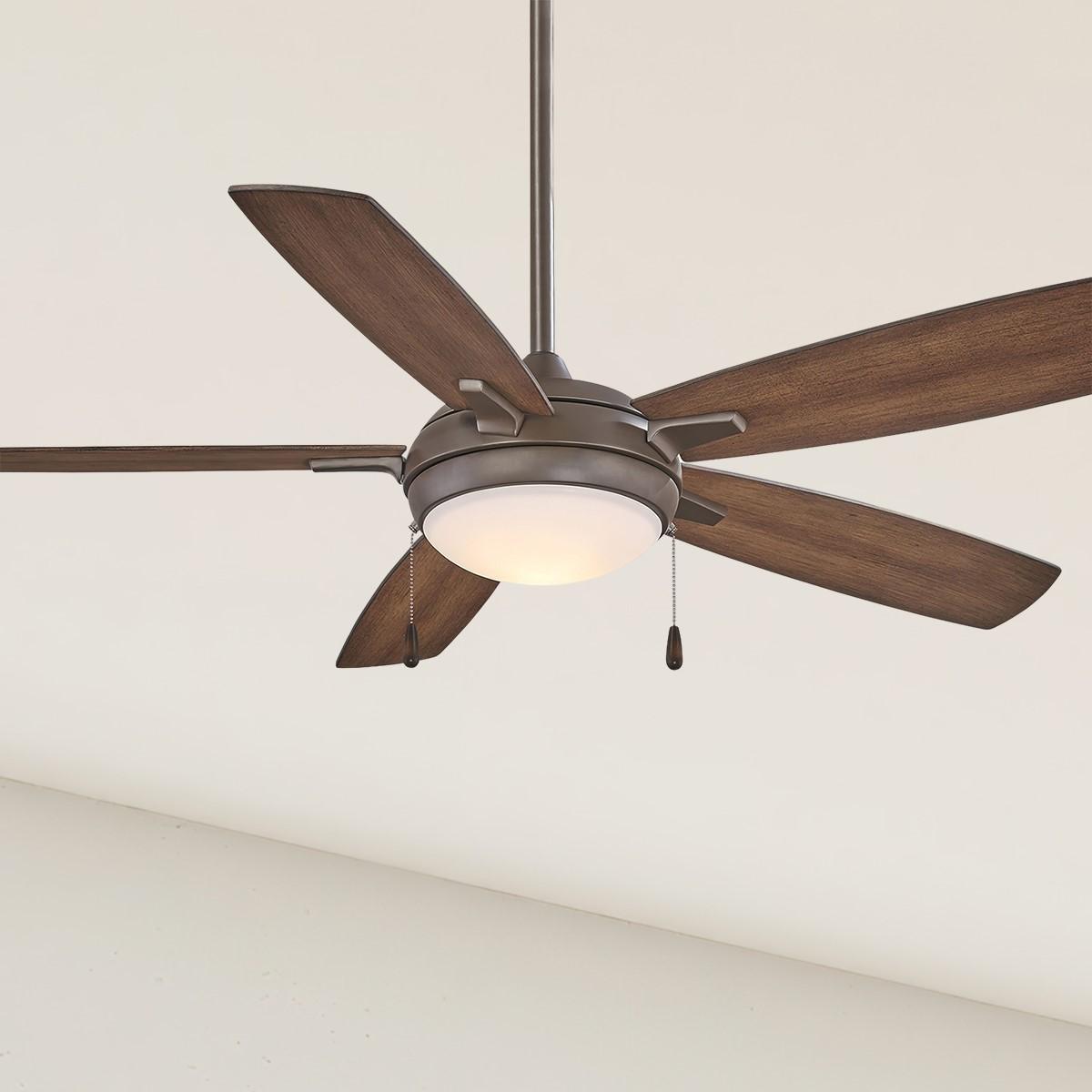 Lun-Aire LED 54" Bronze Ceiling Fan with Pull Chain - Bees Lighting