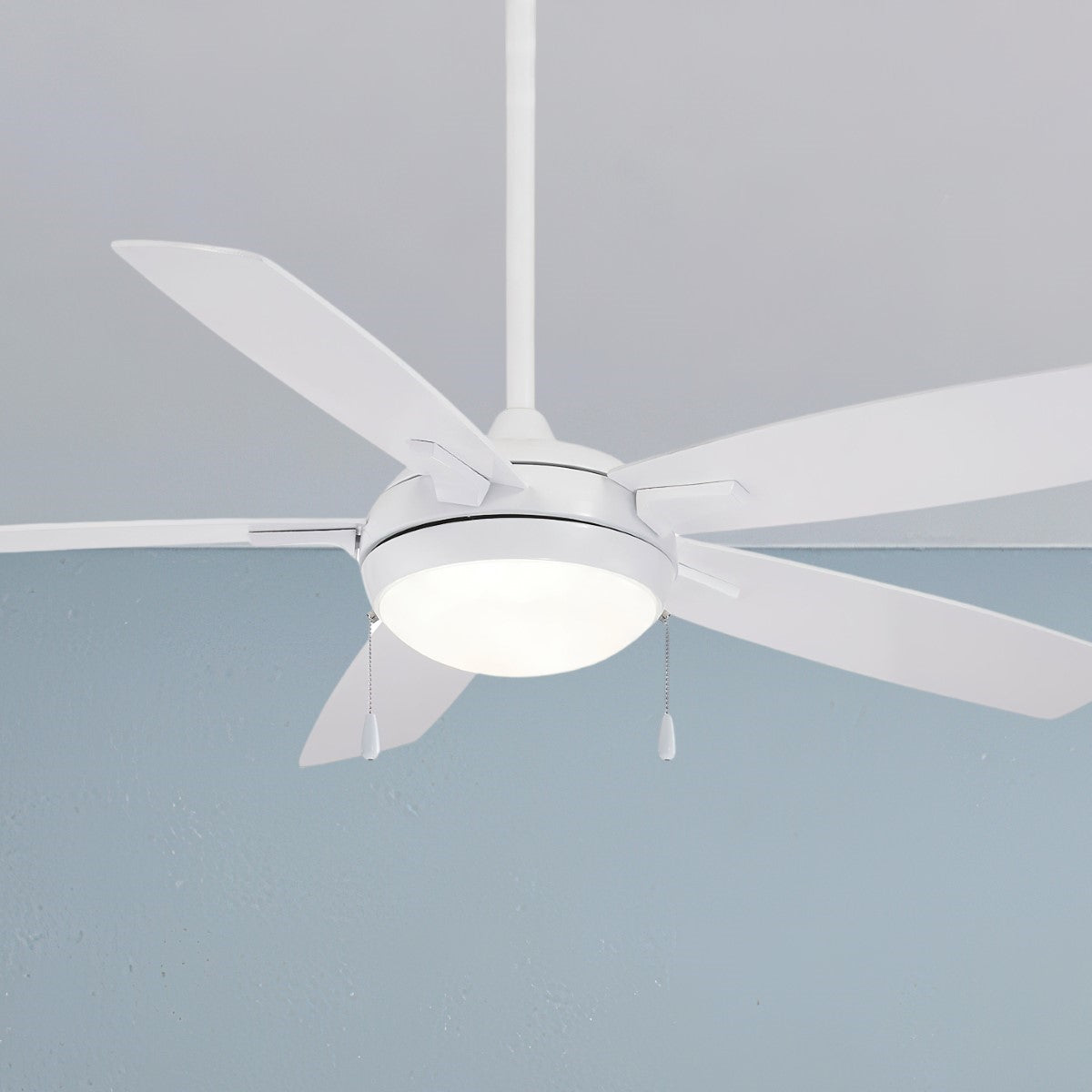 Lun-Aire LED 54" White Ceiling Fan with Pull Chain - Bees Lighting