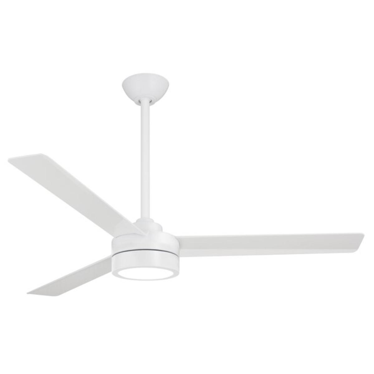 Roto LED 52" White Ceiling Fan with Etched Lens