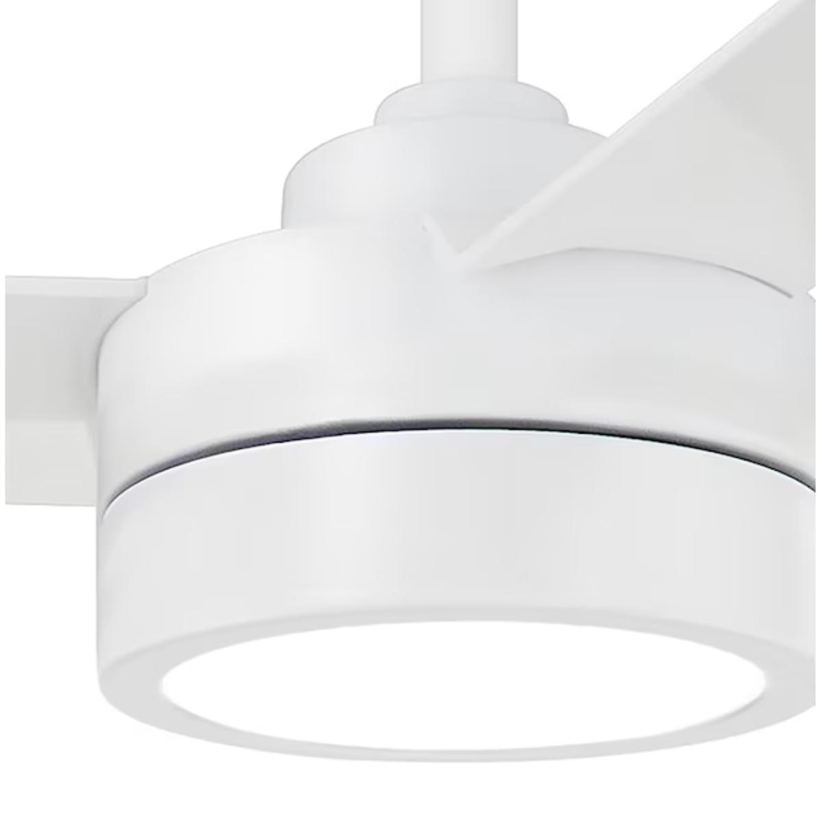 Roto LED 52" White Ceiling Fan with Etched Lens