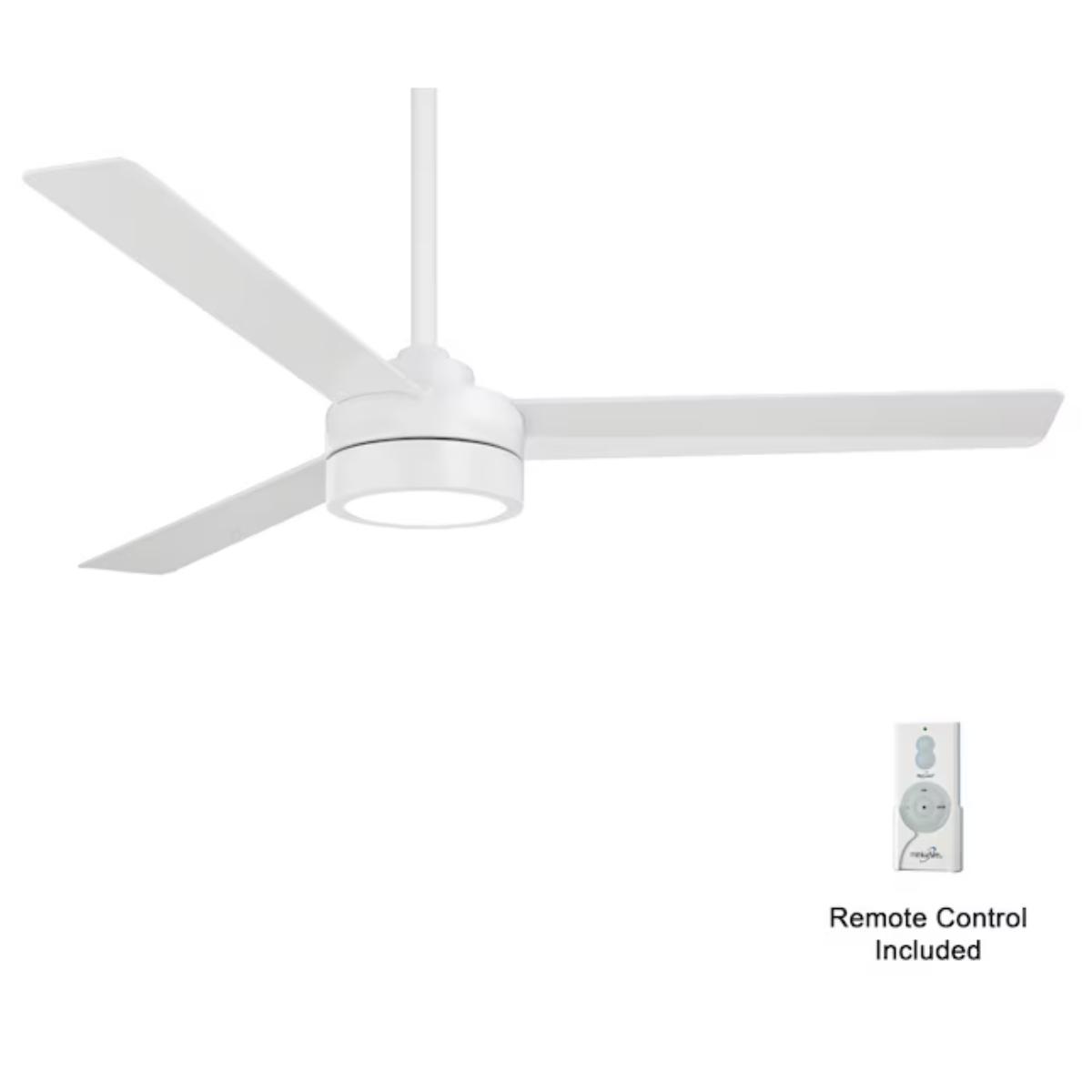Roto LED 52" White Ceiling Fan with Etched Lens