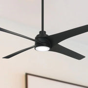 Swept LED 56" Black Coal Ceiling Fan with Remote - Bees Lighting