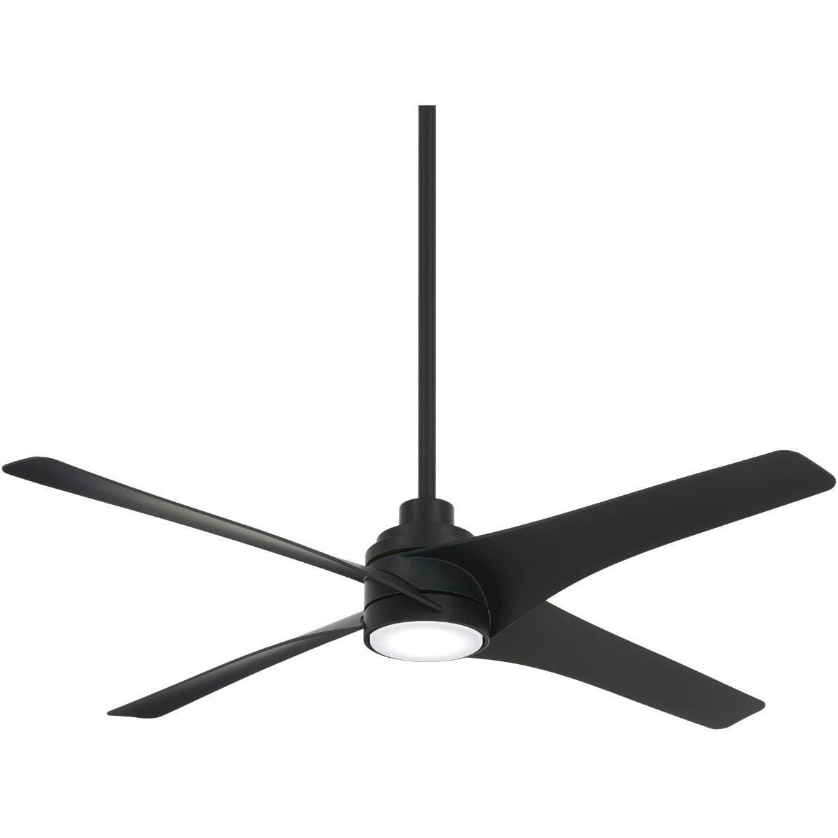 Swept 56 Inch Contemporary Ceiling Fan With Light And Remote - Bees Lighting