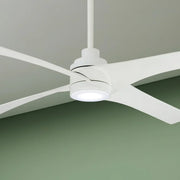 Swept LED 56" Flat White Ceiling Fan with Remote - Bees Lighting