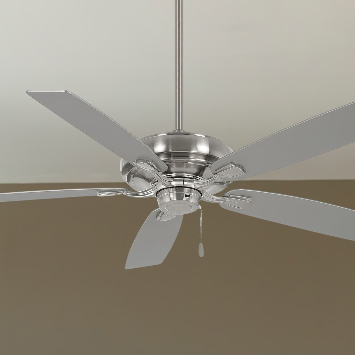 Watt 60" Brushed Nickel Ceiling Fan with Pull Chain - Bees Lighting