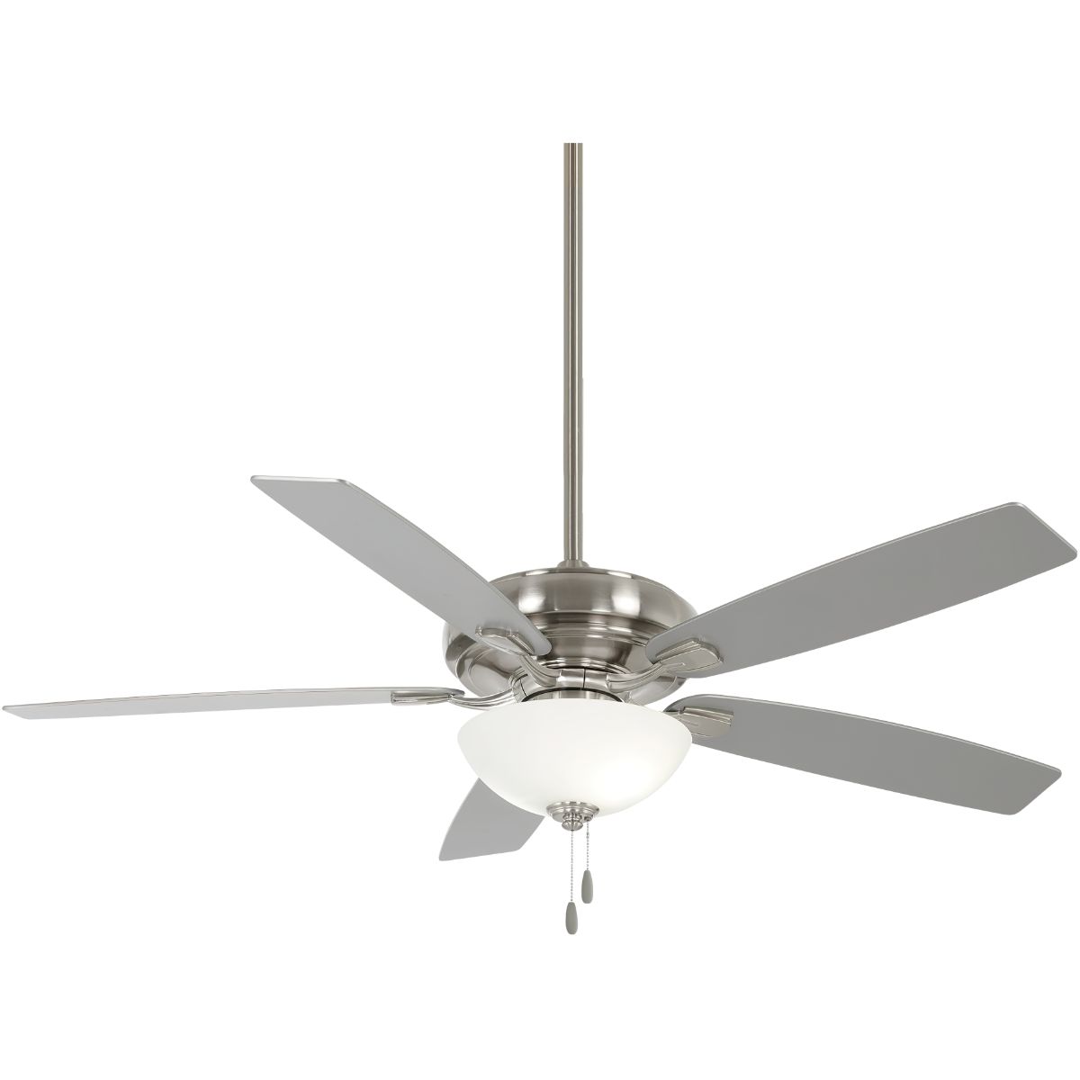 Watt II LED 60" Brushed Nickel Ceiling Fan with Pull Chain - Bees Lighting