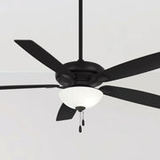 Watt II LED 60" Black Coal Ceiling Fan with Pull Chain - Bees Lighting