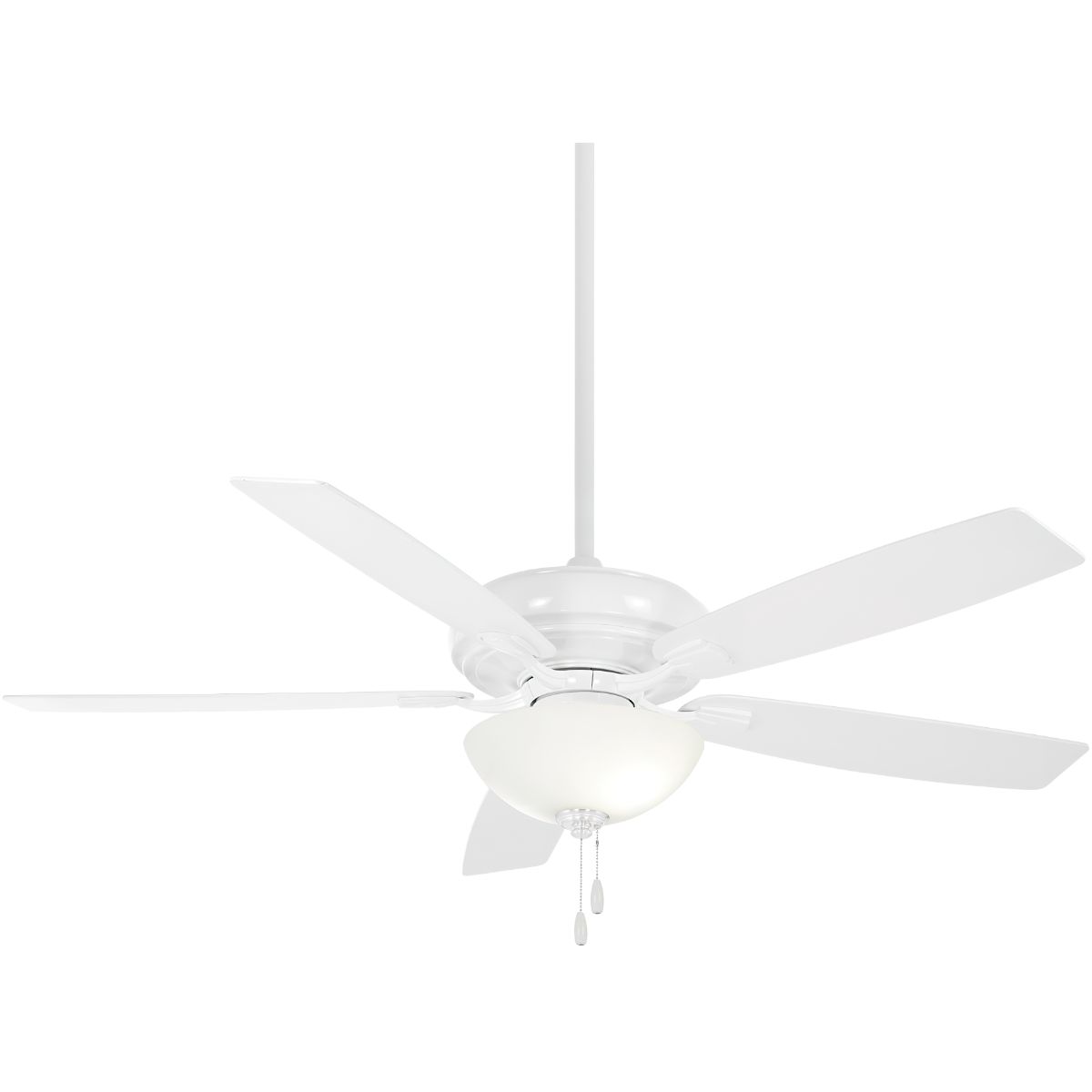 Watt II LED 60" White Ceiling Fan with Pull Chain - Bees Lighting