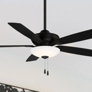 Minute LED 52" Black Coal Ceiling Fan with Pull Chain - Bees Lighting